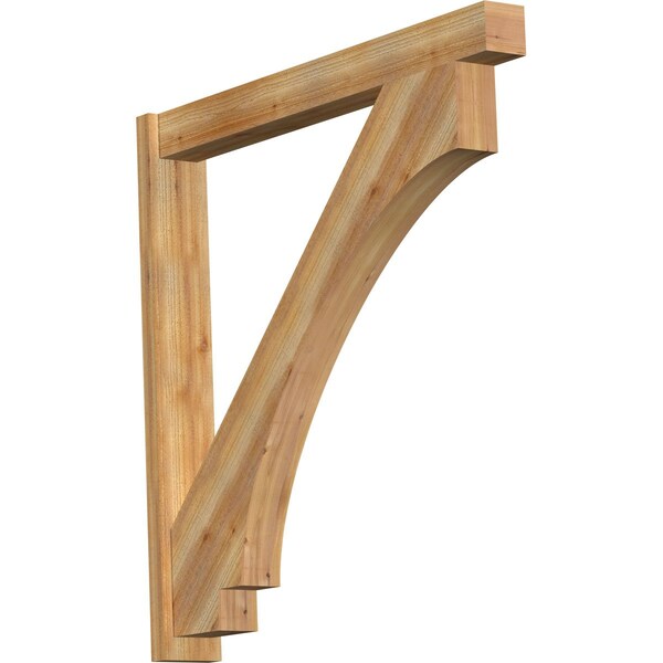 Ekena Millwork Imperial Block Rough Sawn Outlooker, Western Red Cedar, 6"W x 48"D x 48"H OUT06X48X48IMP05RWR - main